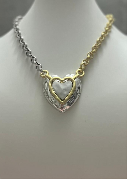 Silver and gold hert